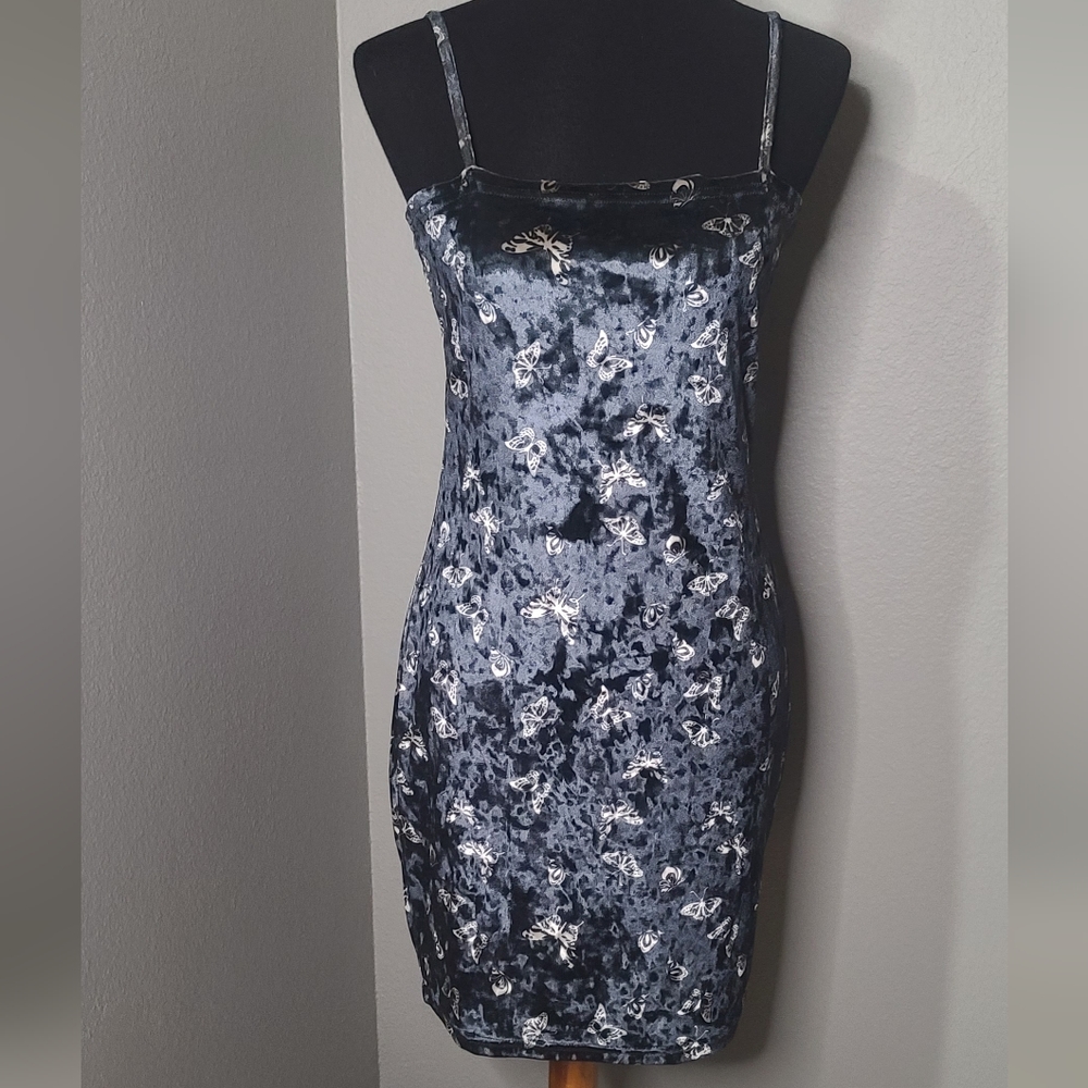Crushed Velvet Butterfly Dress